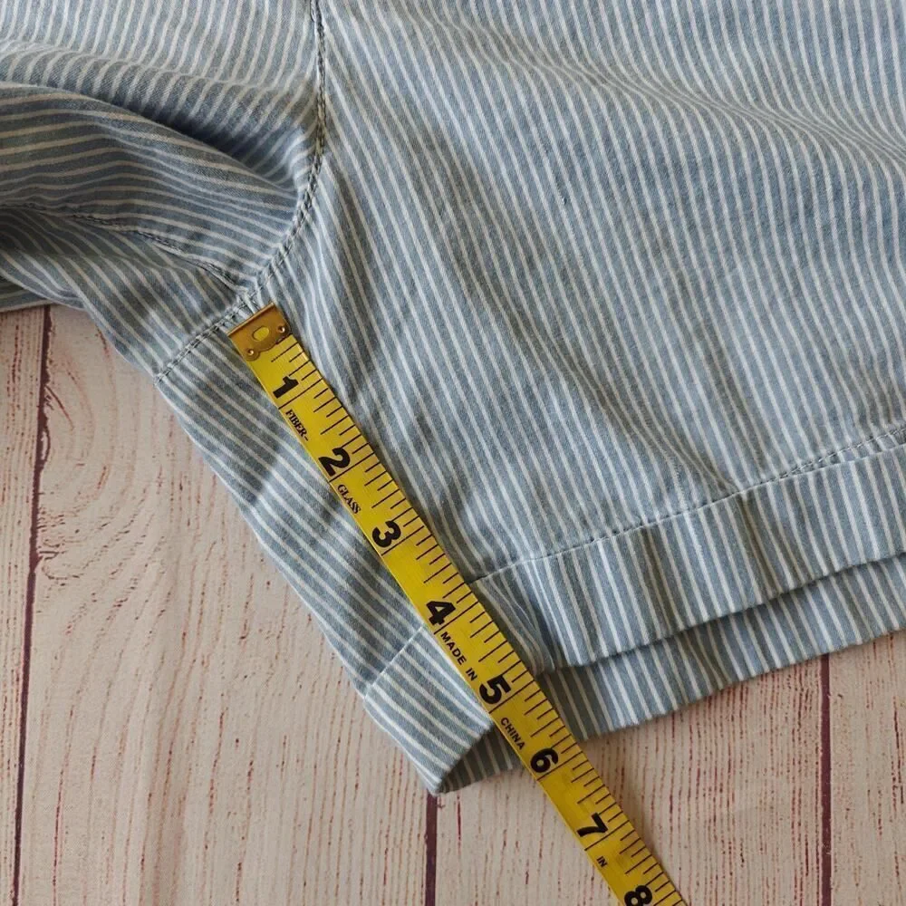Dear John North Hampton novelty striped cuffed shorts sz 32